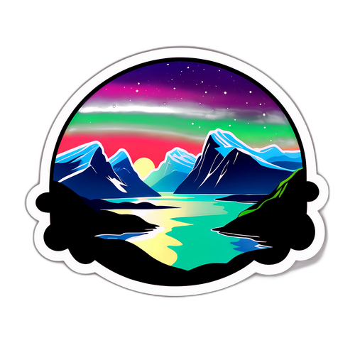 Norjan lippu ja maisema