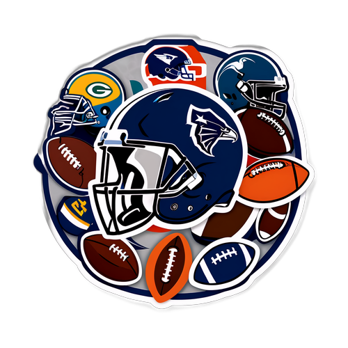 Sticker Sportivo con Logo NFL