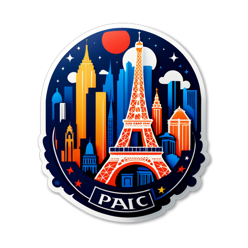 Mewahnya Stiker PSG: Gabungkan Logo Ikonik dengan Keindahan Skyline Paris!