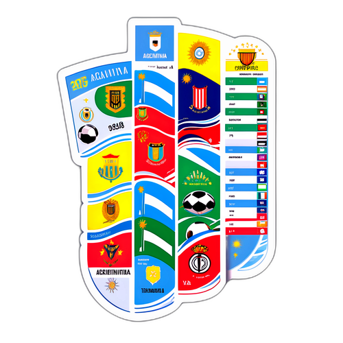 Clasificación del fútbol argentino con diseño moderno y colorido