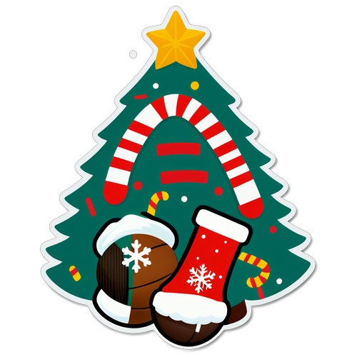 Christmas Football Fusion Sticker