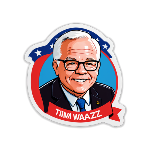 Tim Walz: Ledarskapets Ikon Med Minnesota i Bakgrunden!