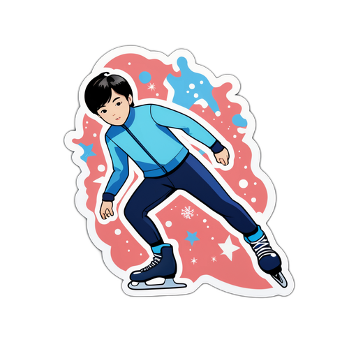 안현수의 피겨 스케이팅 장면 스티커