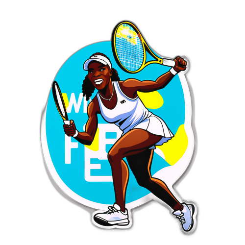 Sportieve sticker van Venus Williams