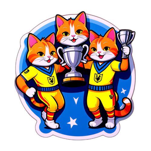 Belgische Katten met Beker