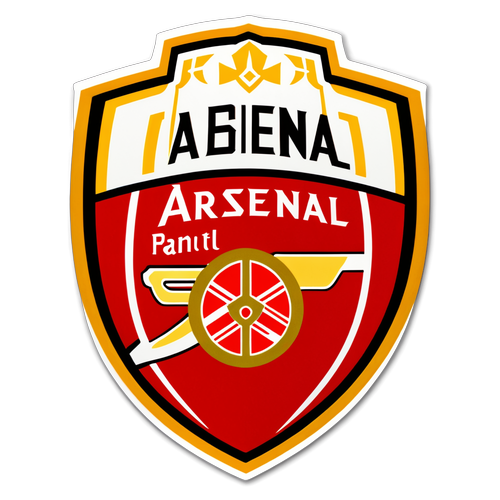 Shocking Fusion: The Arsenal Crest Meets Nottingham Forest's Jersey in a Stunning Sticker Design!