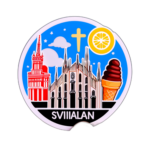 Αυτοκόλλητο με την πόλη του Μιλάνου