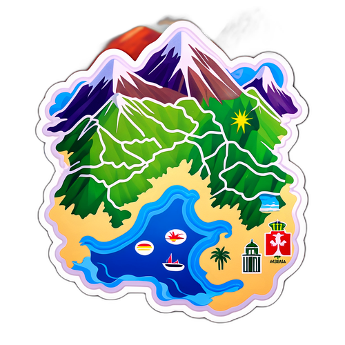 Autocollant de carte du Monténégro