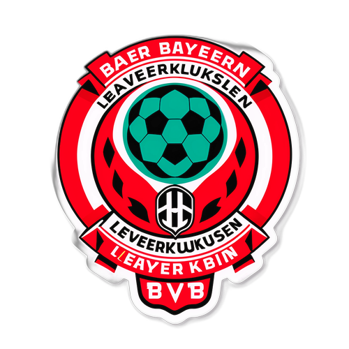 מדבקה מינימליסטית של Bayer Leverkusen