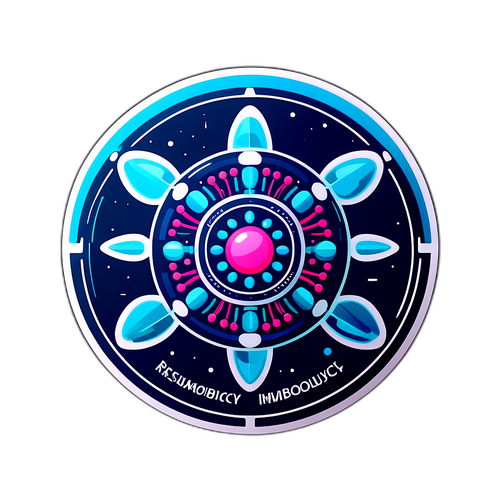 未来的なデザインによる免疫生物学研究所のテーマを表現