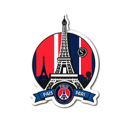 Stilfull klistremerke designet for PSG