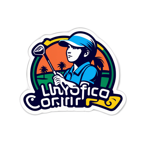 สติกเกอร์มุมสบายสำหรับแฟน LPGA เพื่อผ่อนคลายกับกอล์ฟ