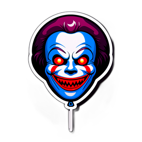 Design nálepky s "ním" - vylepšená verze klasického hororového symbolu