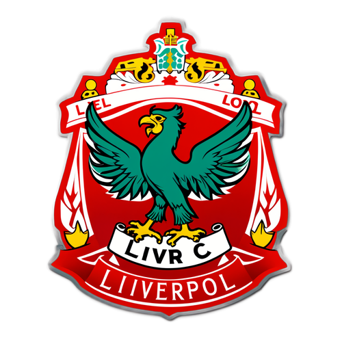 Menanglah Bersama: Sticker Liverpool FC dengan Liver Bird dan Bola Sepak Penuh Semangat!