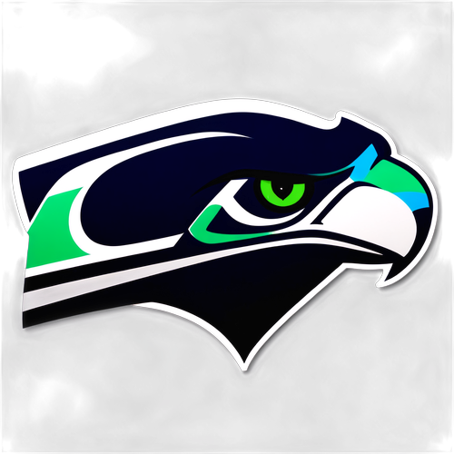 Ultimate Clash of Titans: Seattle Seahawks Team Spirit Meets Giants in a Stunning Sticker Design!