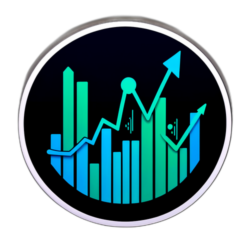 달러 지수 변동을 나타내는 그래프 스티커