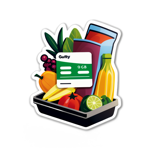 Sticker mit Sutterlüty Kundenkarte im Warm Shopping-Design