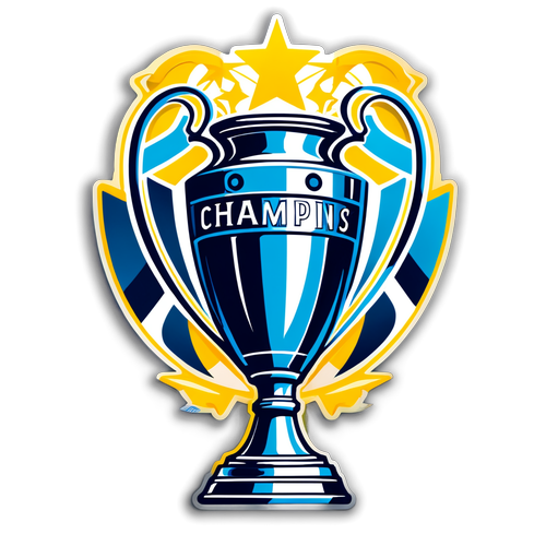 Illustration d'un autocollant des champions de la Ligue des champions 2023