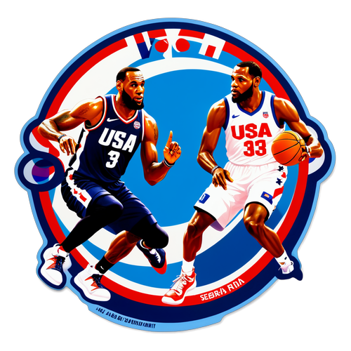 Epic Showdown: LeBron vs Durant in the Ultimate USA vs Serbia Basketball Faceoff!