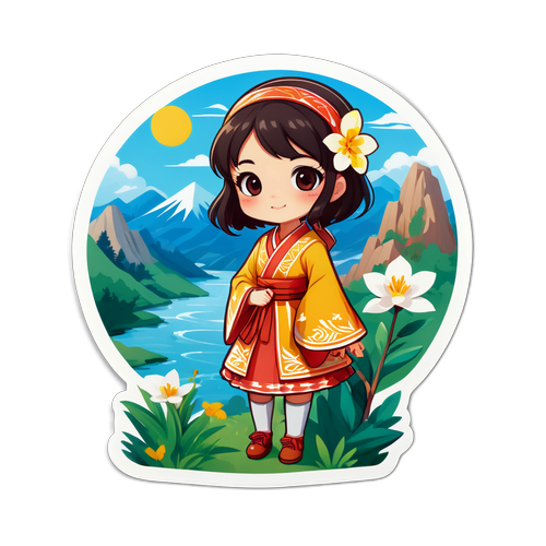 Μαρία Κίτσου δίπλα σε φυσικά τοπία