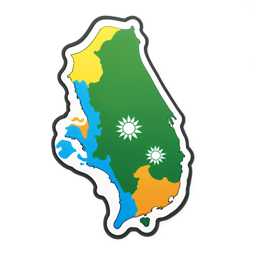 台灣地圖文化貼紙