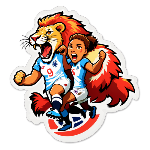 Unleash the Roar: Celebrate Victory with the Lionesses' Empowering Sticker!