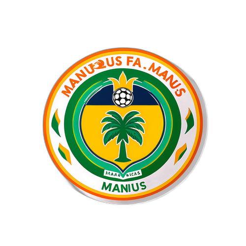 Emblema do Manaus FC com Floresta e Torcedores