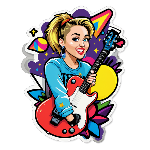 Autocollant de Miley Cyrus Musical