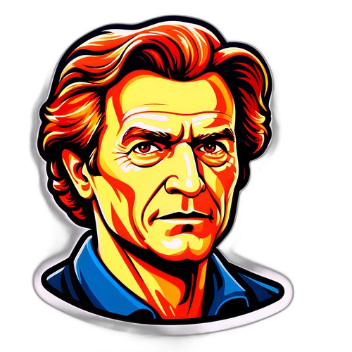 Stilisierter August Wöginger als Symbol für soziale Gerechtigkeit