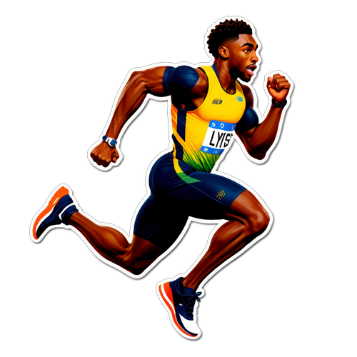 Fremtidens Sprintstjerne! Noah Lyles Rusher Mod Målstregen i Et Øjeblik Af Ubegribelig Hastighed!