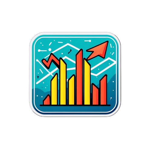 주식 차트를 나타내는 캐릭터 스티커