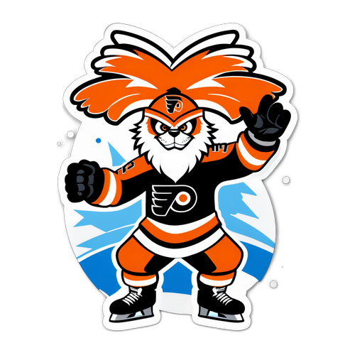 Comical Flyers Mascot Sticker