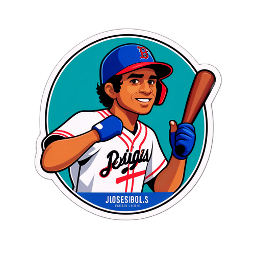 Joyful Baseball Sticker Featuring José Morales