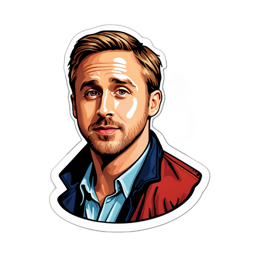 Ryan Gosling Sticker z Kreatywnością i Humorem