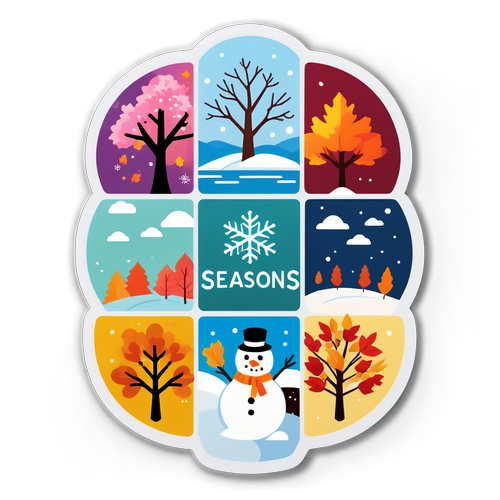 A Classy 4 Seasons Sticker Design