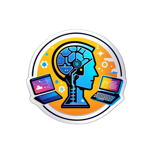 기술 혁신을 상징하는 스티커