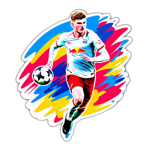 Dynamic Action Shot of Timo Werner
