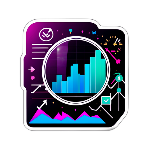 Meta 股票市場貼紙設計