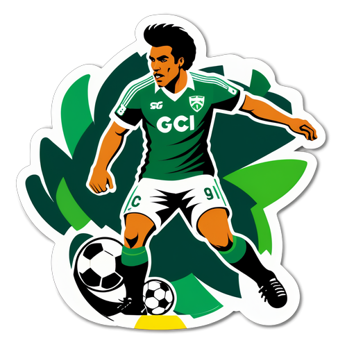 Arte abstrata do futebol e cultura colombiana