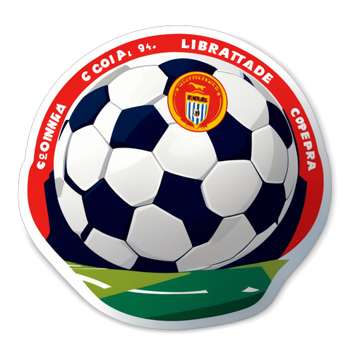 Sticker de balón de fútbol con los ganadores históricos de la Copa Libertadores