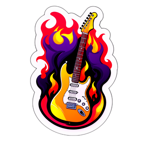 Autocolant cu logo creativ al unui rocker