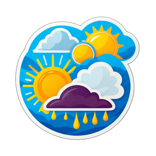 สัญลักษณ์สภาพอากาศที่มีสีสัน