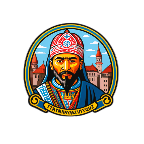 Стикер с портретом в финно-угорском стиле