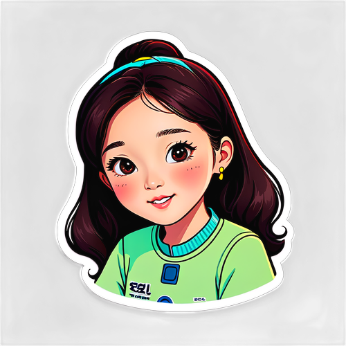 Illustration sticker của Kim Sae Ron