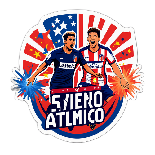 Un autocollant célébrant la passion des supporters de Club Atlético de Madrid