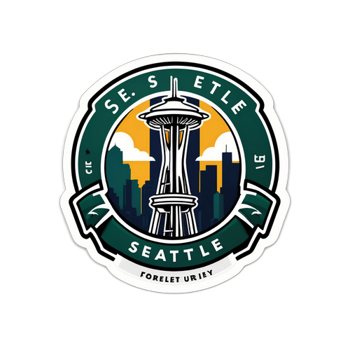 Дизайн наклейки с матчем Сиэтла против Нью-Джерси