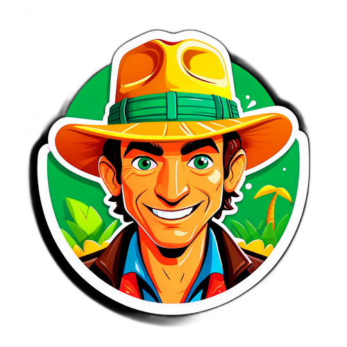 Eventyrlig Krokodille Dundee Klistermærke