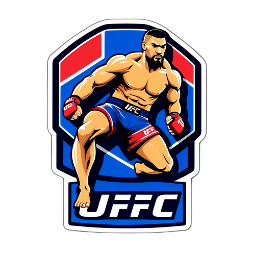 Αυτοκόλλητο UFC με μαχητή σε δράση