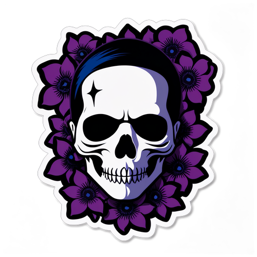 Design sticker cu Marilyn Manson și cranii