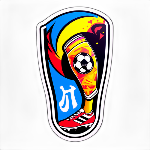 Adesivo Creativo di Parastinchi da Calcio con Design Graffiti